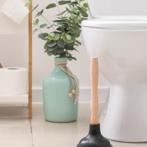 gereinigtes und desinfiziertes WC